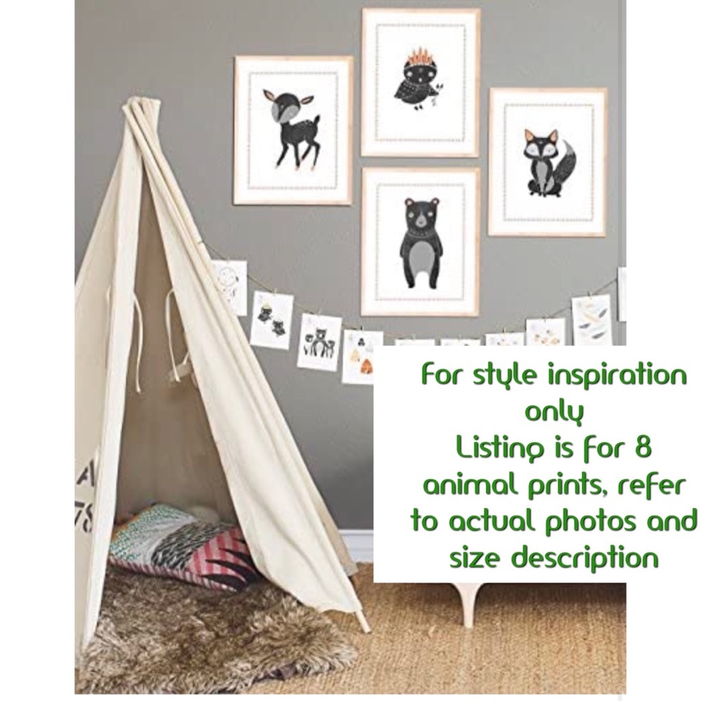 8pcs Cute Animal Prints (no frame)